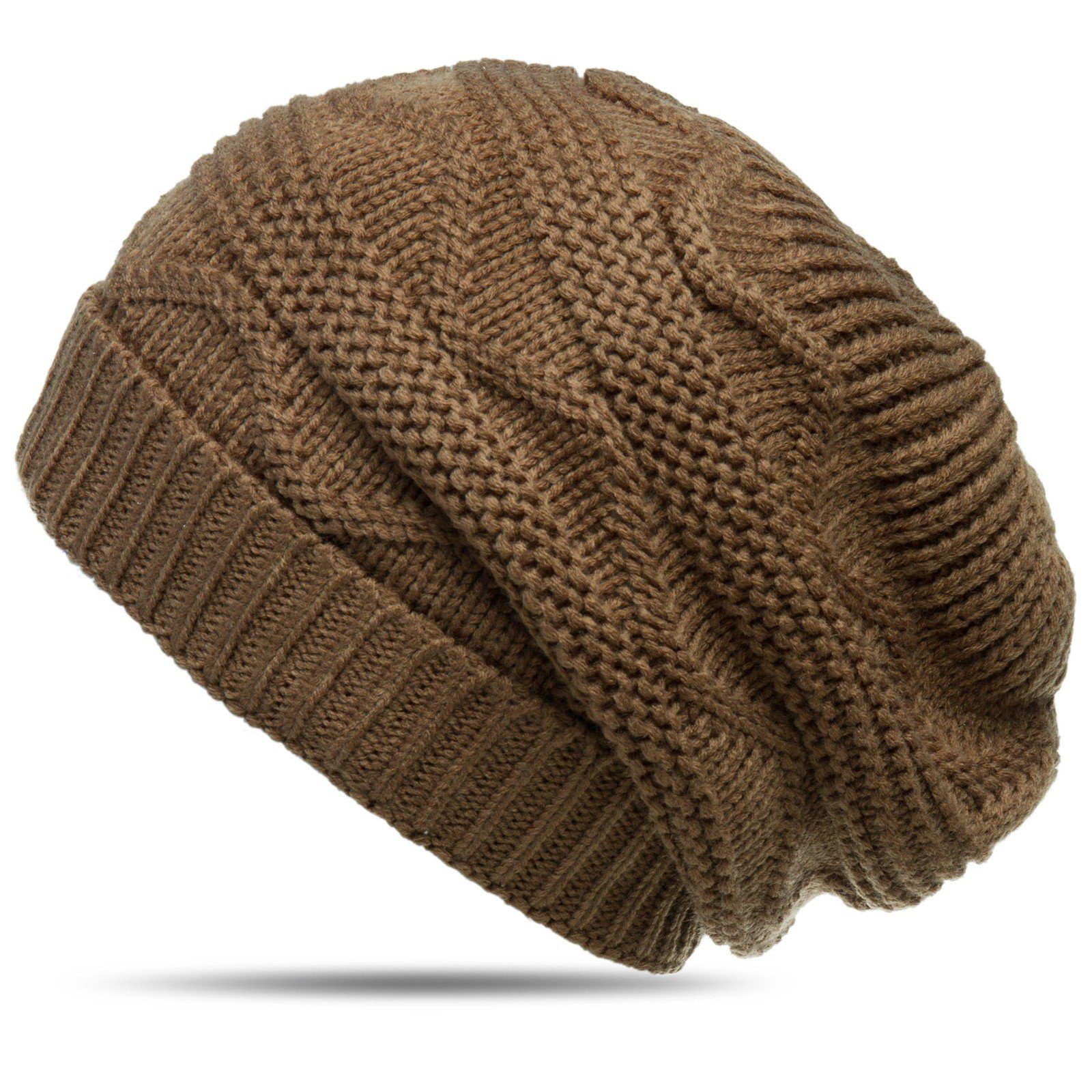 schlamm gestrickte MU115 Beanie Winter Mütze grob Damen Caspar