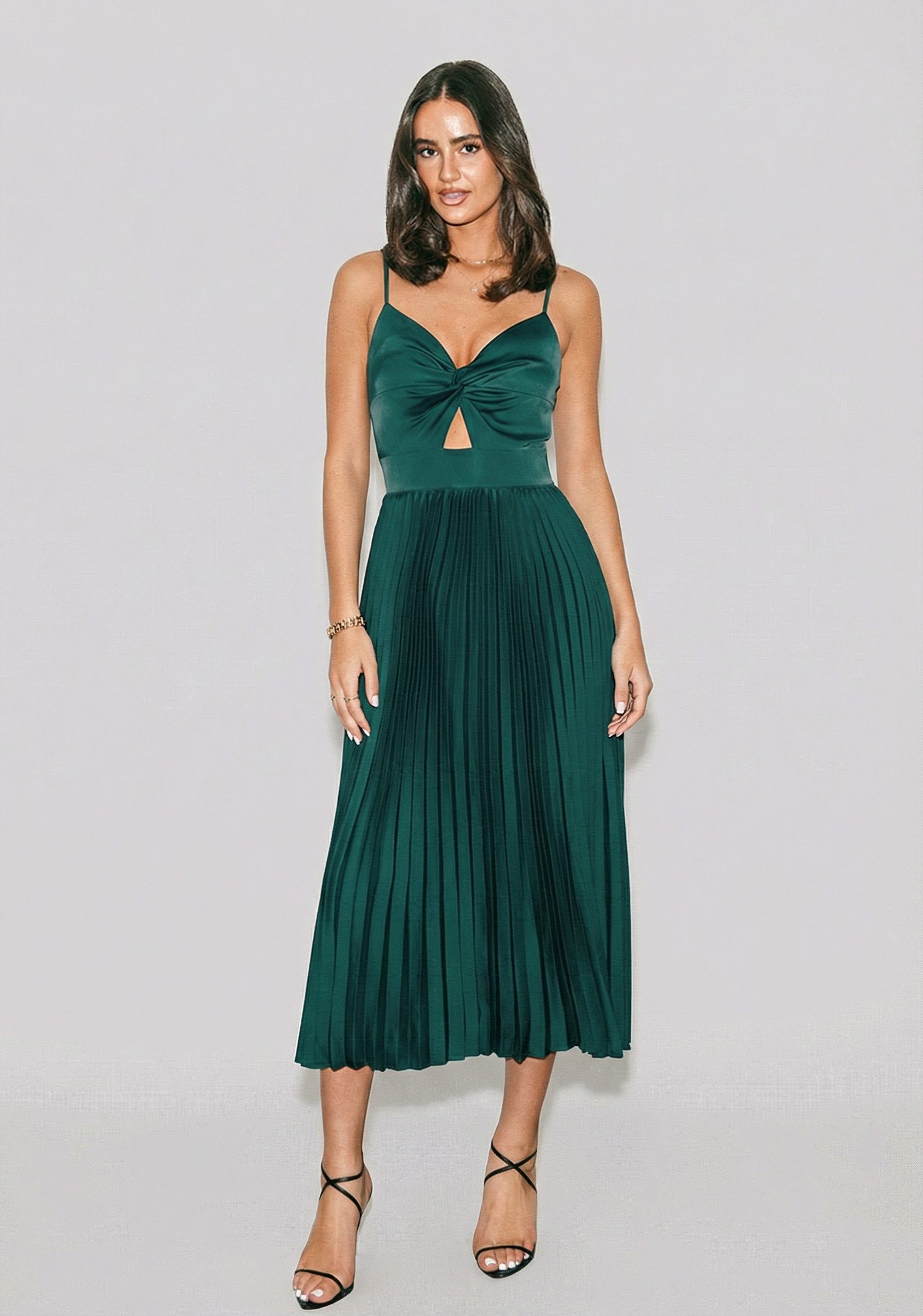 Cupshe Maxikleid Satin gedrehtes Lockerauge Kleid