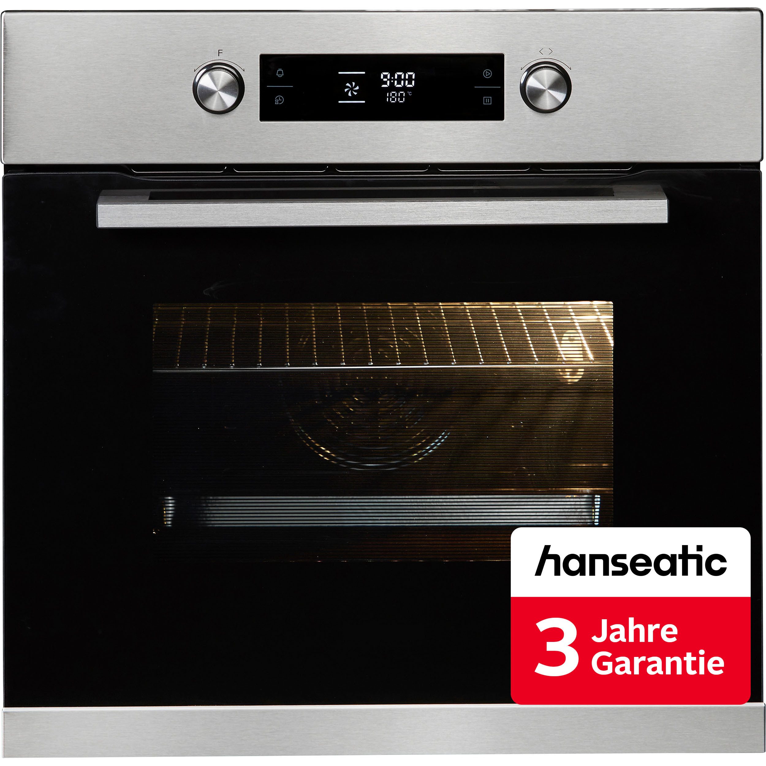Hanseatic Einbaubackofen 65M90E3-E11B200, mit 2-fach-Teleskopauszug, inkl. 3 Jahre Herstellergarantie