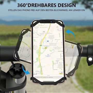 Alster Herz Fahrrad Handyhalterung, Universal 360° (H0299) Smartphone-Halterung, (1-tlg., Smartphone Halterung)
