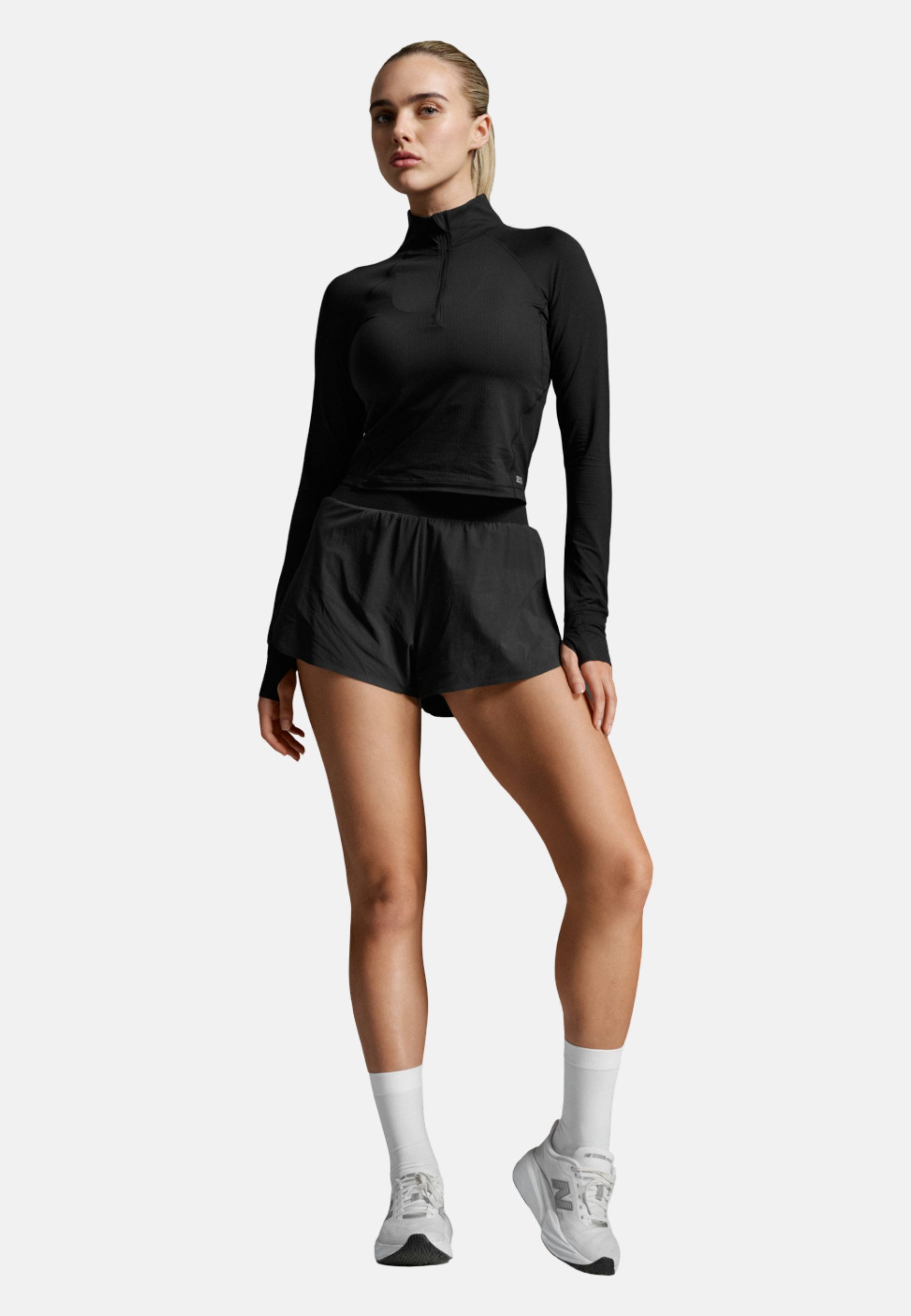 2xU Laufshirt Womens Aero Waffle 1/2 Zip (1-tlg)