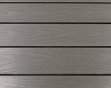 DEGAMO Gartentisch SORANO (1-St), rechteckig 70x125cm, Aluminium silbergrau + Kunstholz grau