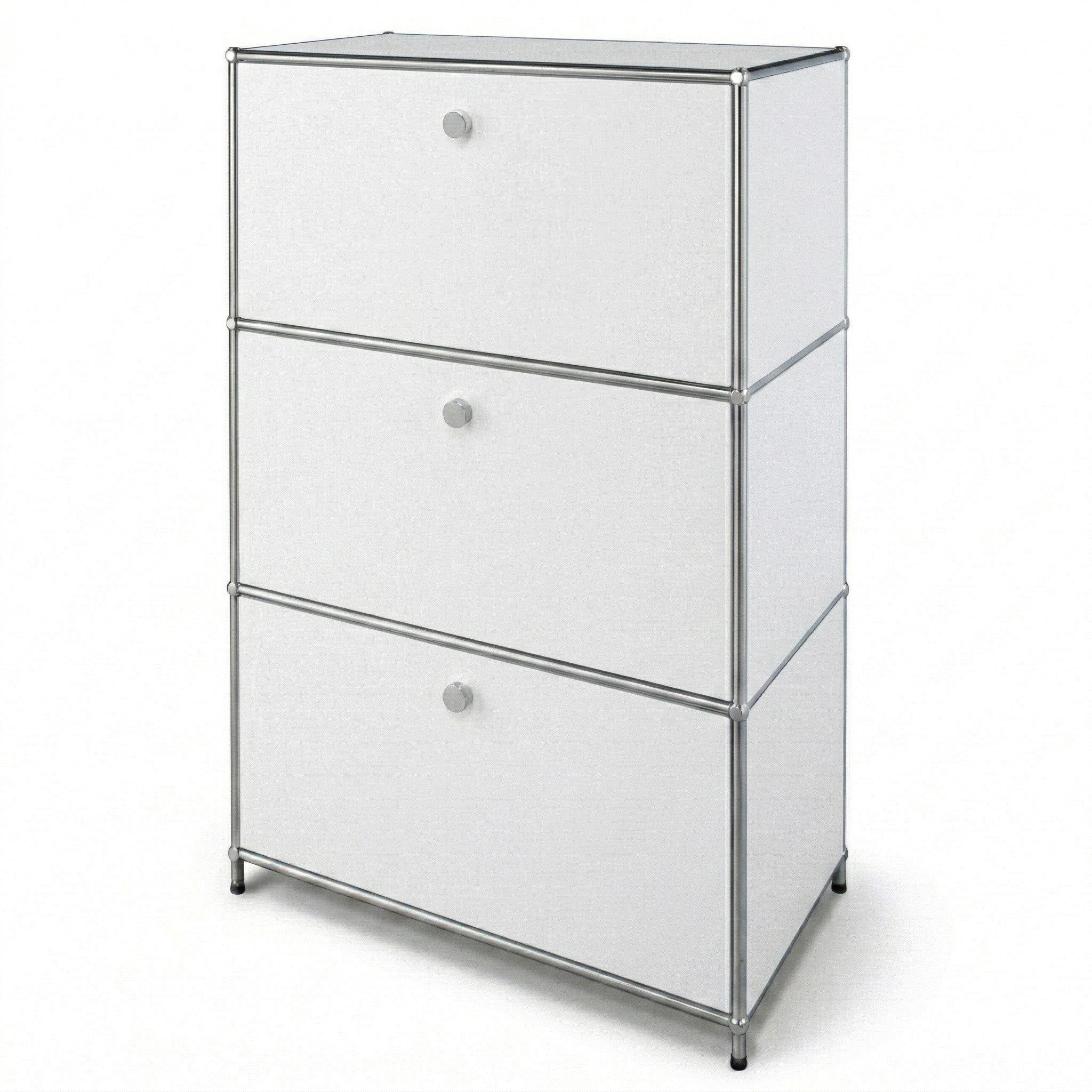 Kubus Standregal Urban Pure MK-129 Sideboard mit 3 verschließbaren Fächern, Einzelartikel, 3 verschließbare Fächer und 1 offene Ablage; höhenverstellbare Füße