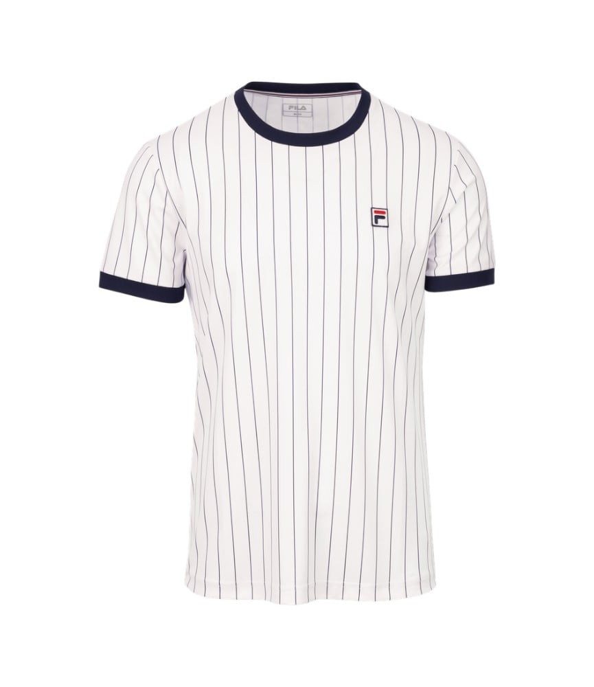 Fila T-Shirt BB1 Stripes (rec. Polyester) weiss/navyblau Herren