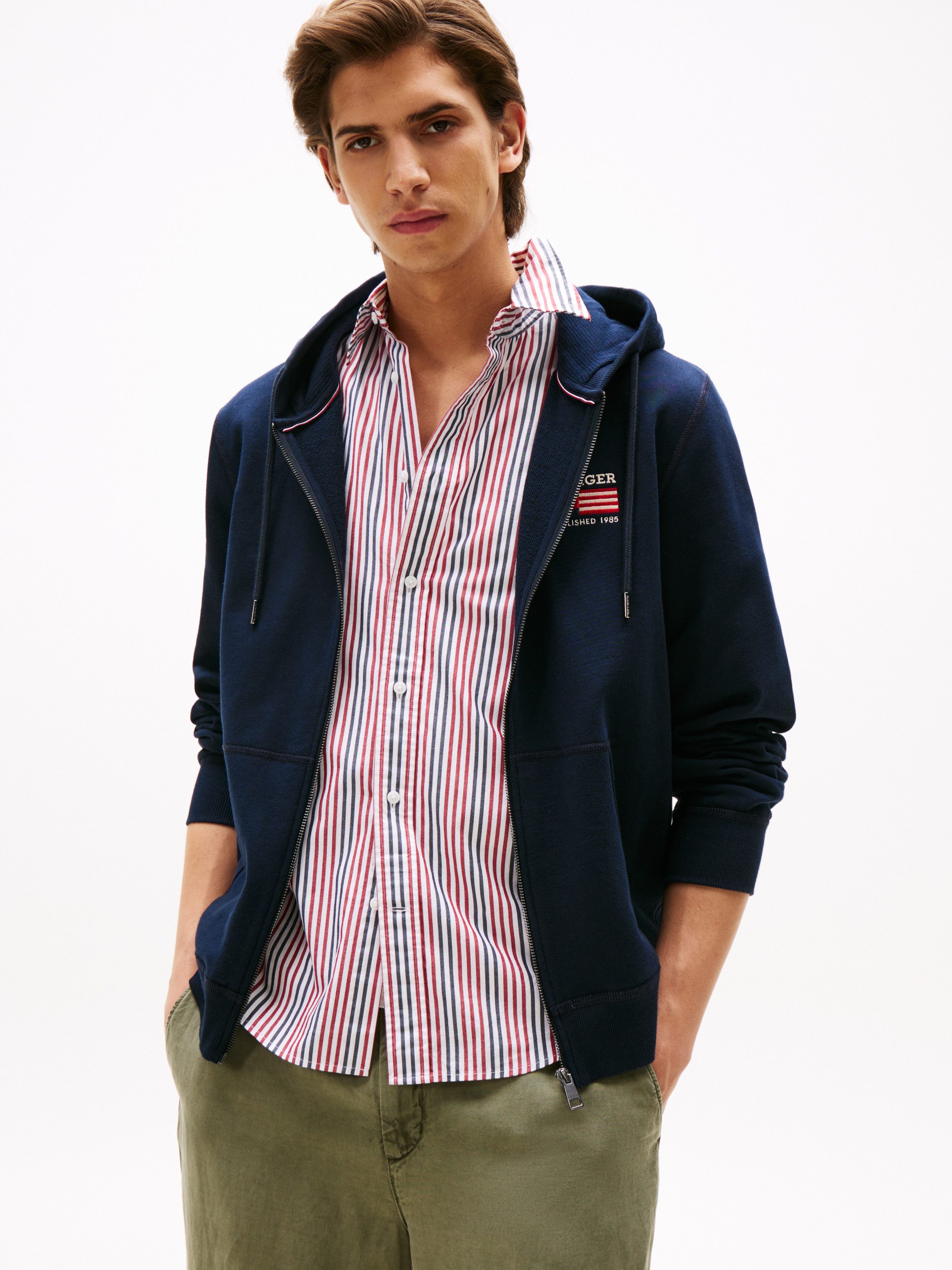 Tommy Hilfiger Kapuzensweatjacke AMERICANA ZIP THROUGH günstig online kaufen