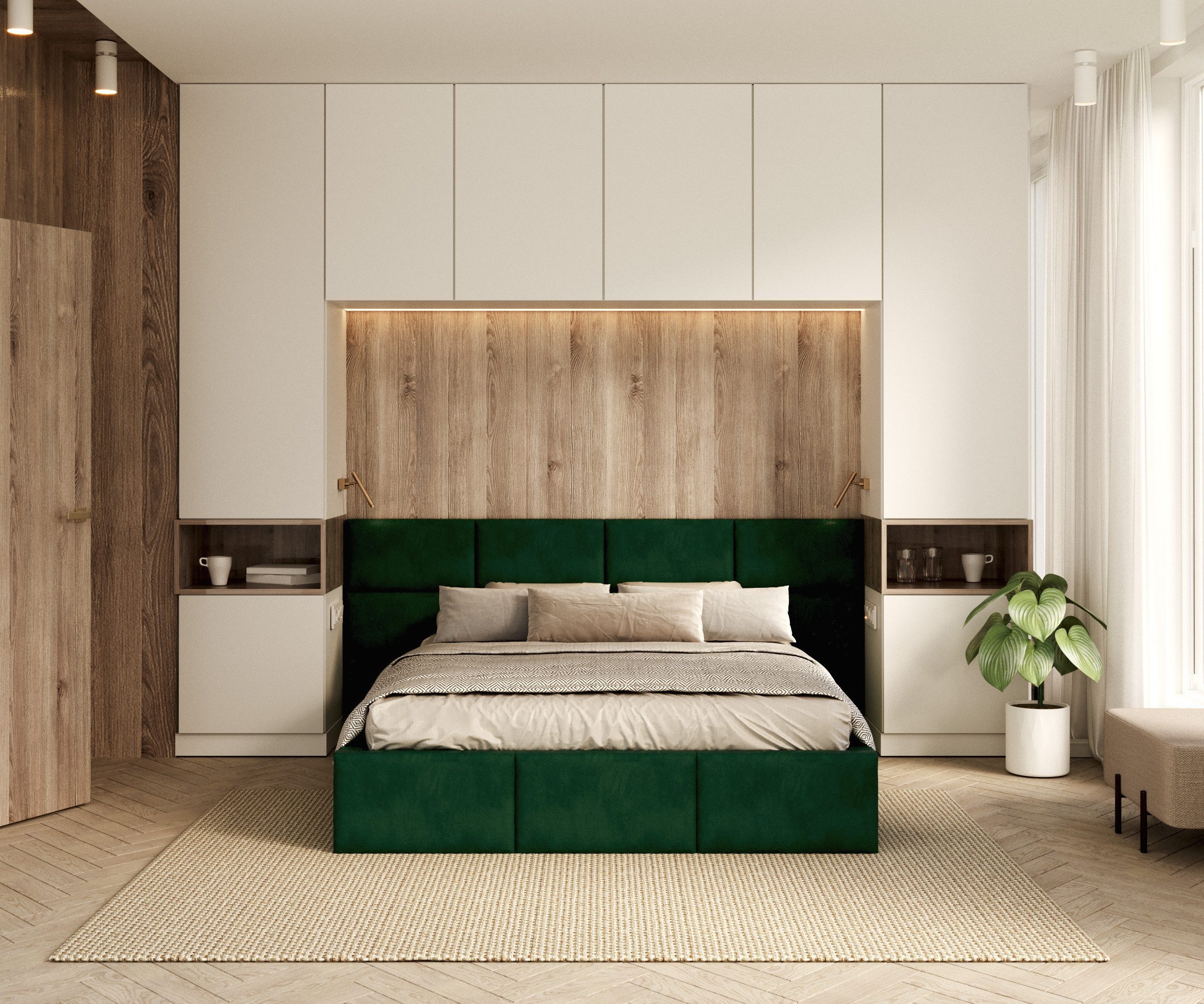 FDM Polsterbett modern mit Bettkasten MADE IN EU - mit hochwertigem Velours günstig online kaufen
