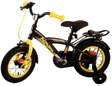 TPFSports Kinderfahrrad Volare Thombike 12 Zoll mit Rücktritt und Handbremse, 1 Gang, (Jungs Fahrrad - Rutschfeste Sicherheitsgriffe), Kinder Fahrrad 12 Zoll mit Stützrädern und Klingeln - Schwarz