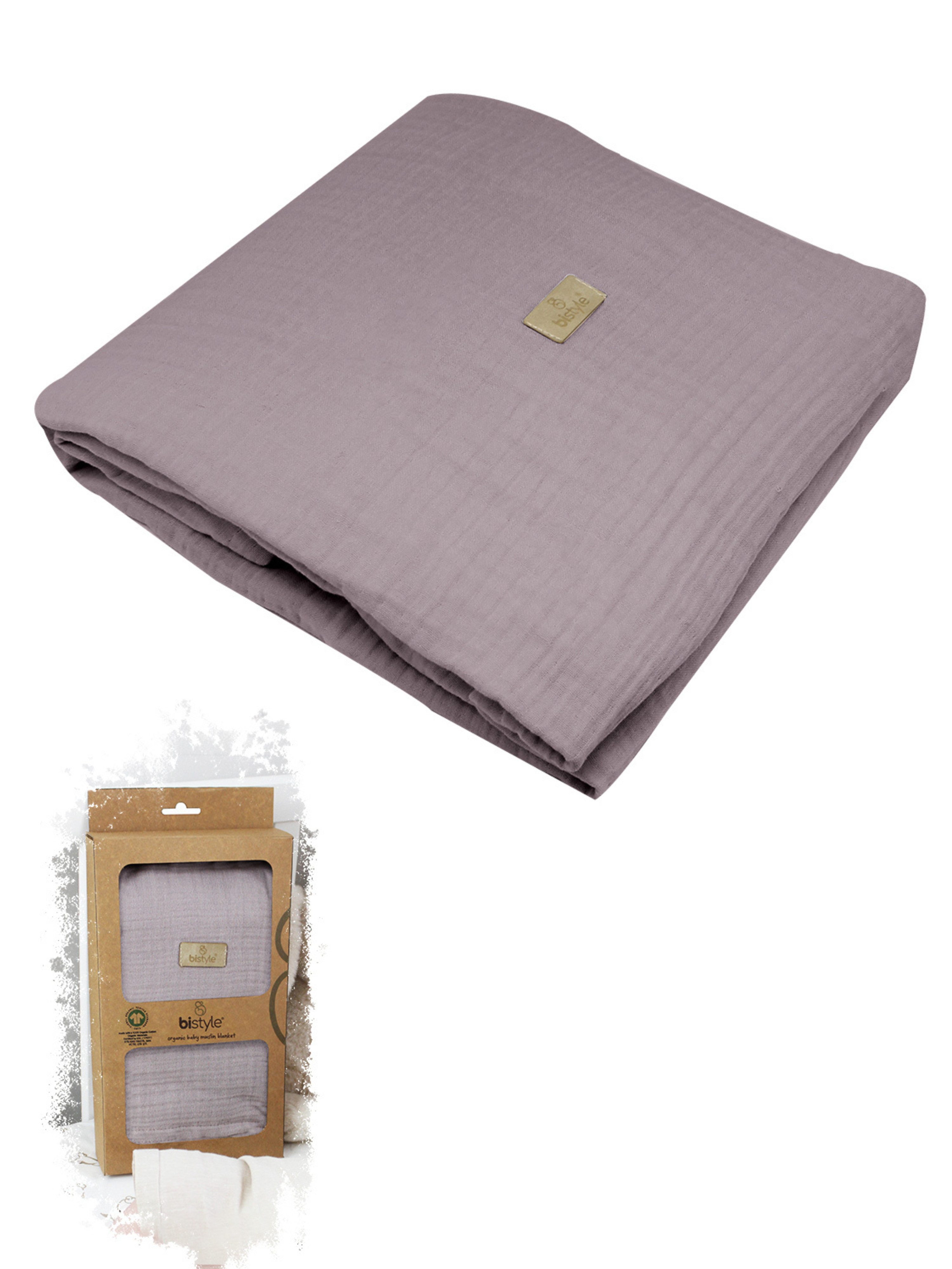 Babydecke Musselin-Decke 4 lagig 120x120, Weiche & Atmungsaktive Decke für Babys