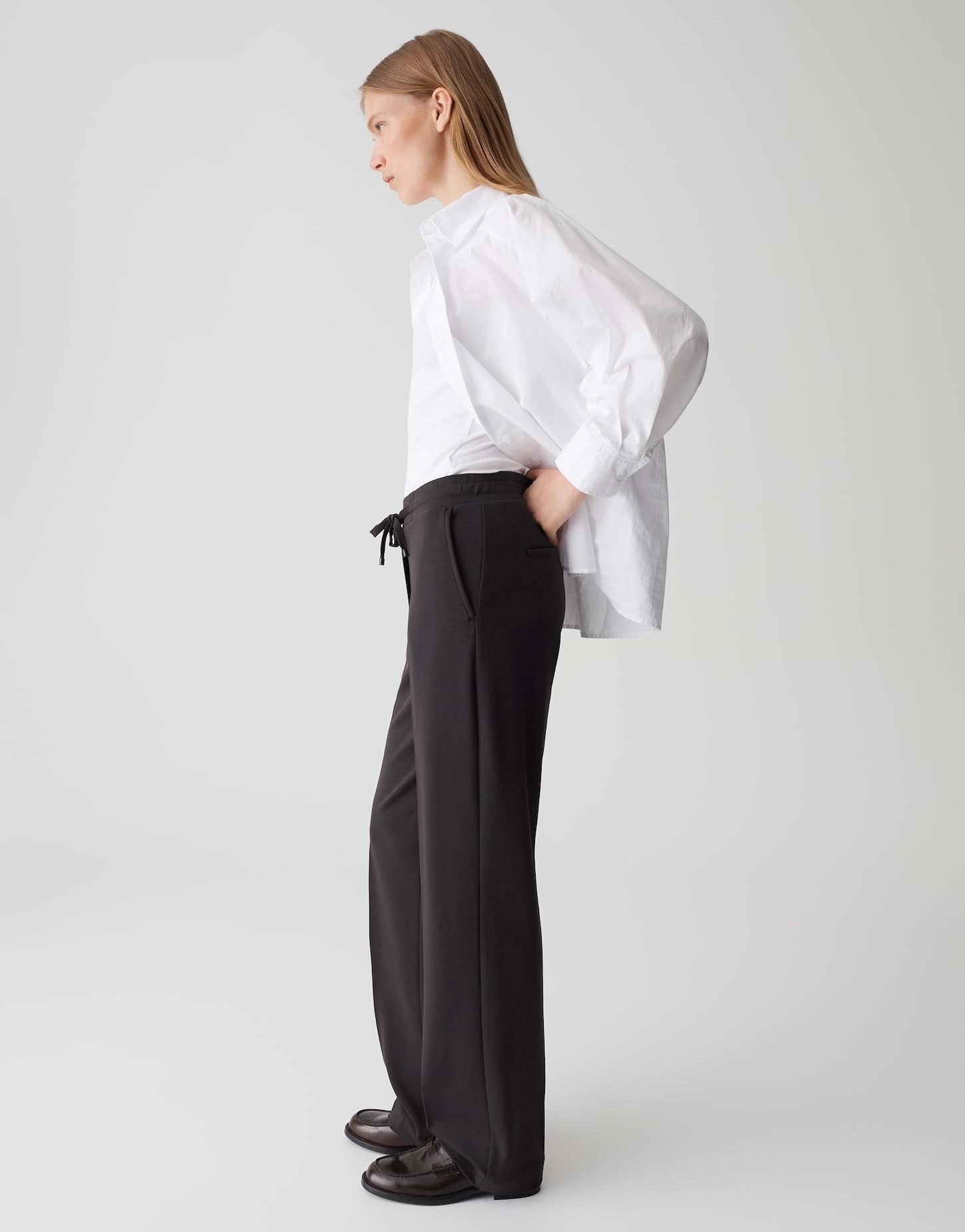 OPUS PANTS Stoffhose MACIE mit elastischem Komfortbund Long, Tencel, elastischer Gummibund