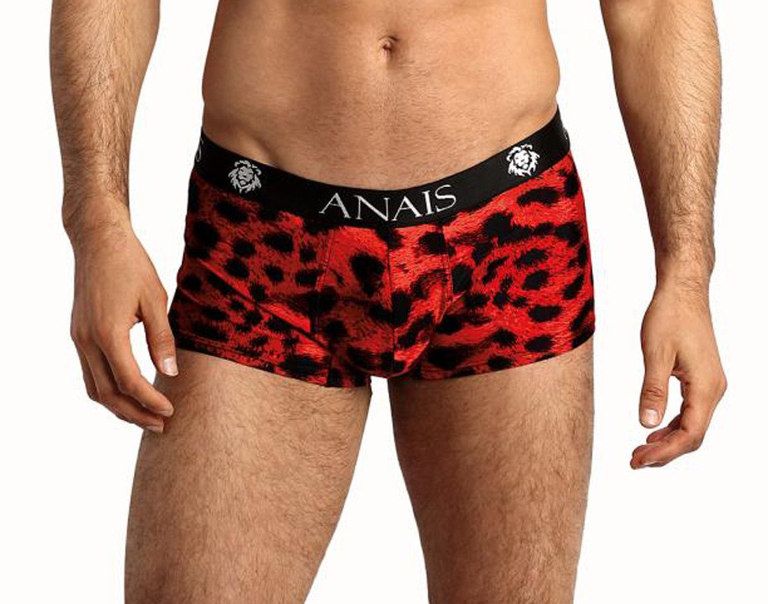 Boxershorts Herren Boxer Shorts schwarz rot aus glattem blickdichtem Stoff