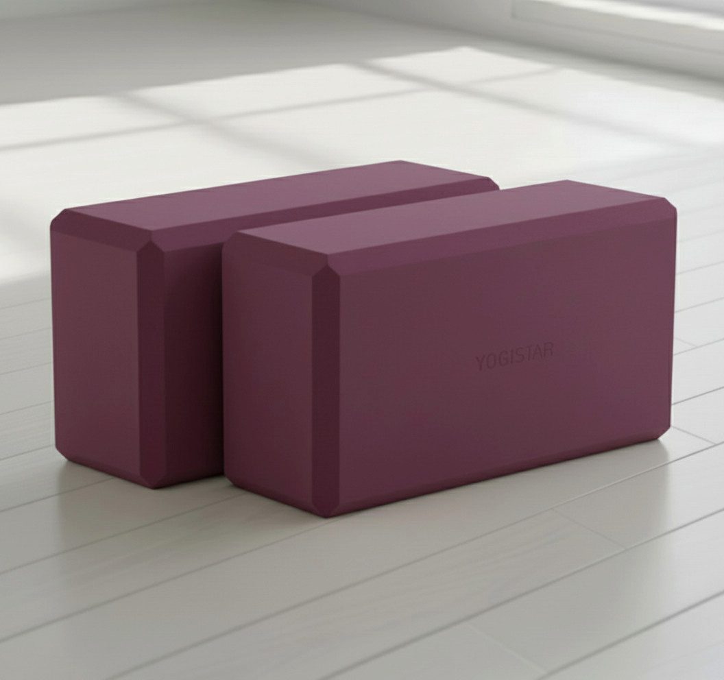 Yogistar Yogablock Yogablock yogiblock® basic - 2er-Set, (gleicher Artikel mehrfach, 2-tlg., gleicher Artikel mehrfach), Zwei superleichte Hartschaum-Yogaklötze für vielseitige Yoga-Posen