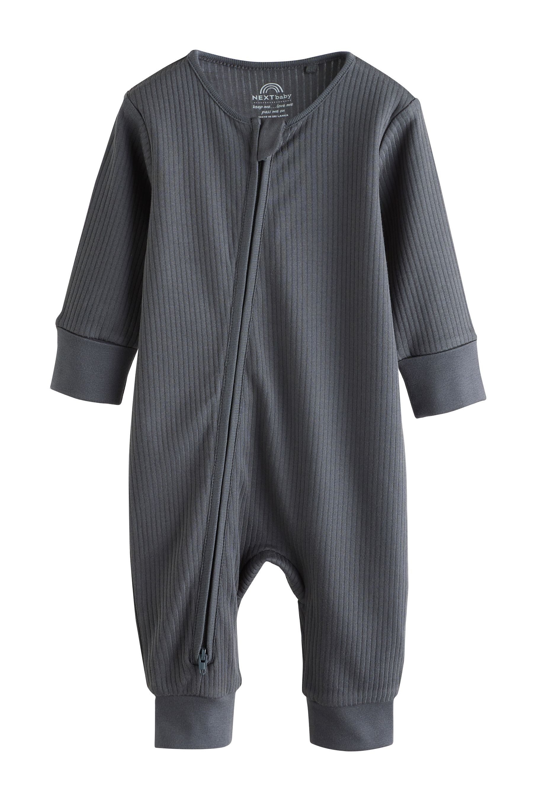 Next Schlafoverall Fußlose Baby-Schlafanzüge mit 2-Wege-RV, 3er-Pack (3-tlg)