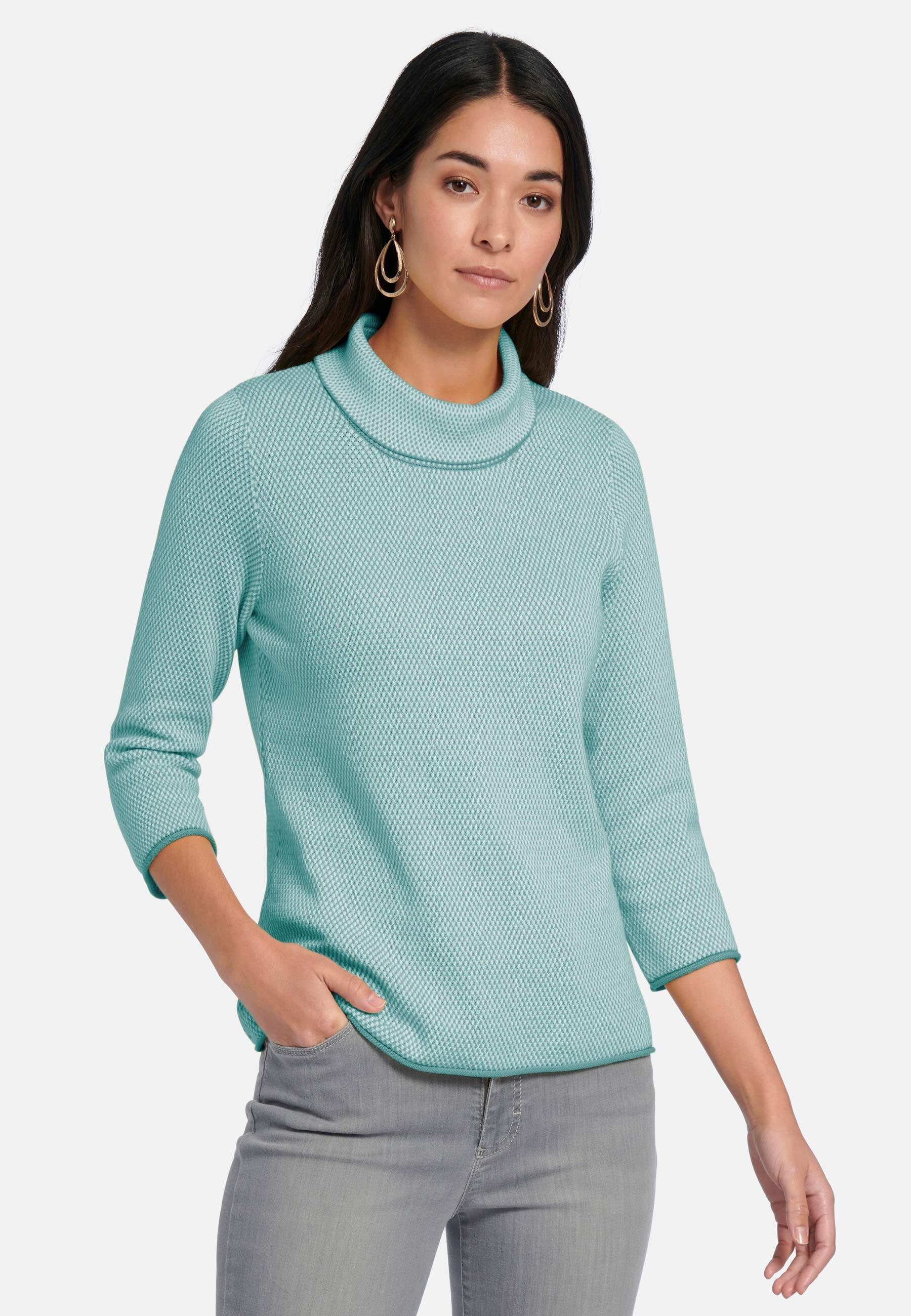 Peter cotton LAGUNE/WEIß Sweatshirt Hahn