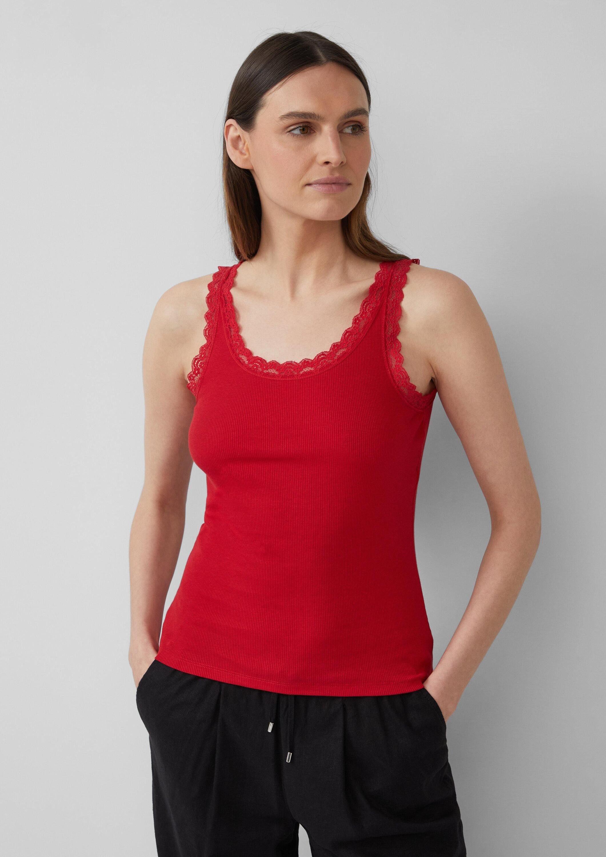 s.Oliver Muscleshirt T-Shirt Geripptes Slim-Fit-Tanktop mit günstig online kaufen