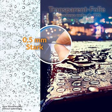ANRO Tischdecke Tischdecke Klara Einfarbig Transparent Robust Wasserabweisend Breite, Glatt