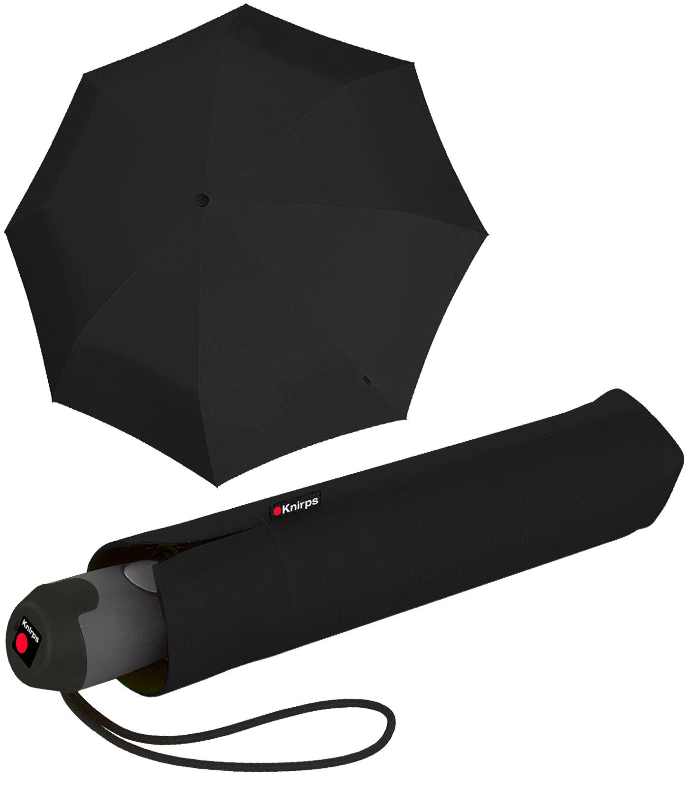 Knirps® Taschenregenschirm E.200 Duomatic mit leichtgängiger Auf-Zu-Automatik, mit farbigem Akzent am Griff