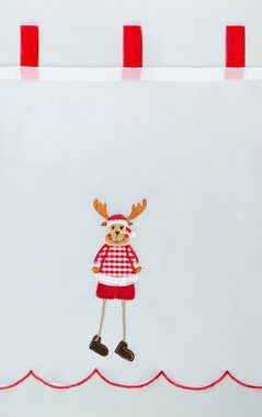 Scheibengardine Weihnachtswichtel, LYSEL®, (1 St), transparent, HxB 45x120cm