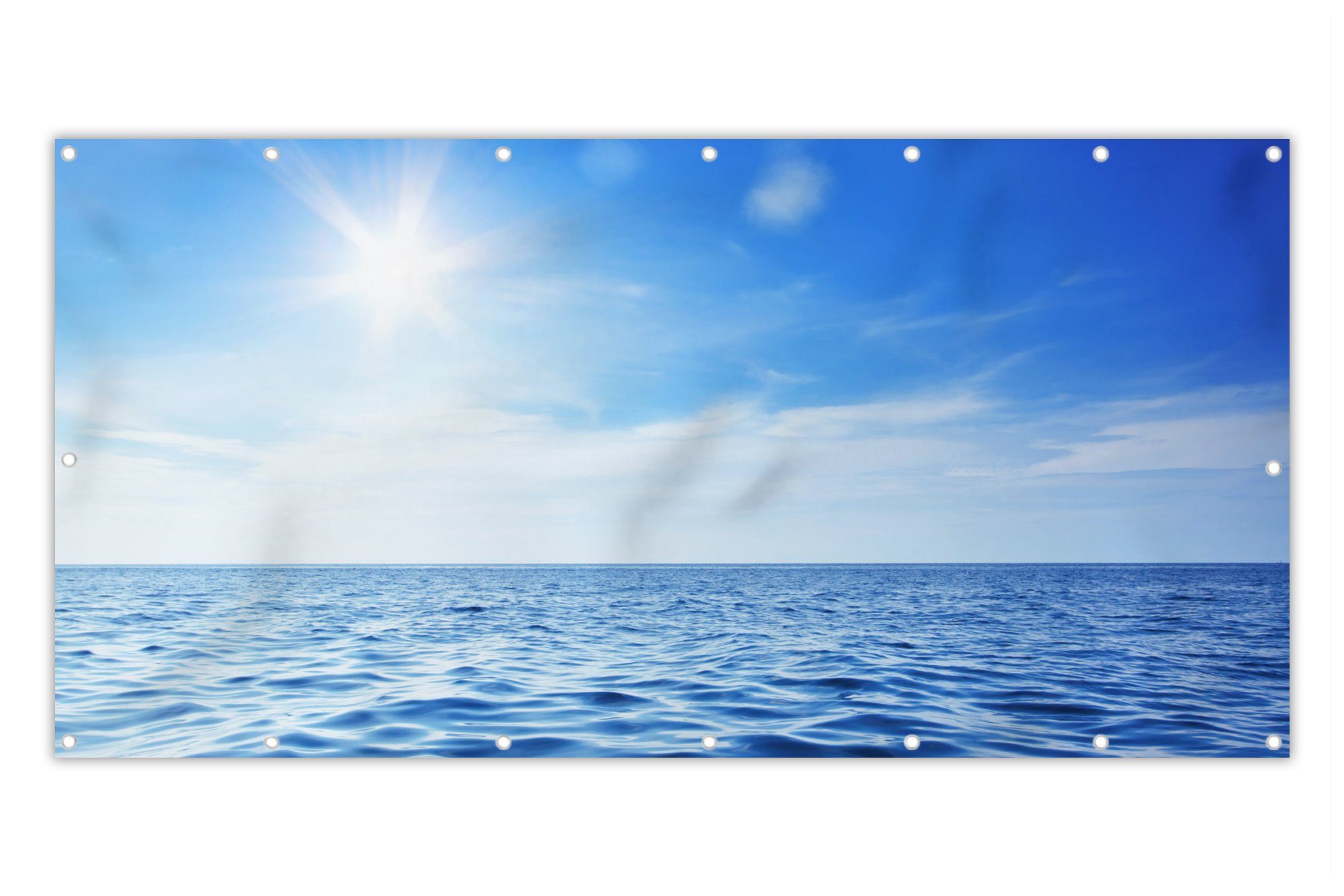 MuchoWow Balkonsichtschutz Meer - Sonne - Himmel (1-St) Balkon Sichtschutz 90x200, Windschutz für Zaun PVC, 200x90 cm