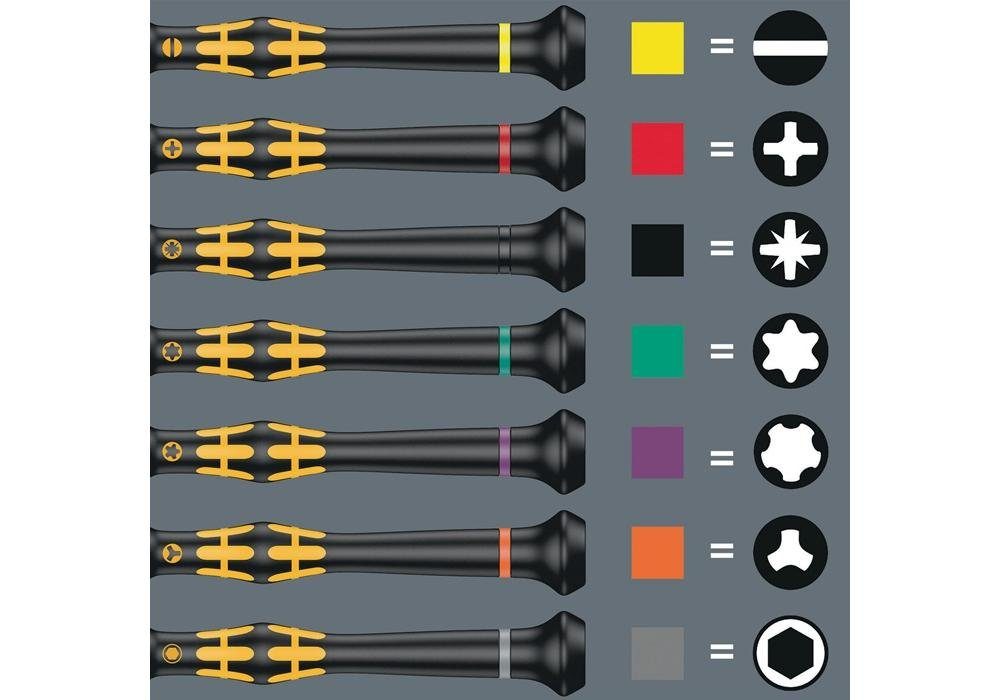 Wera Bit-Schraubendreher Elektronikerschraubendreher 1569 ESD Außen-6-kant Klinge drehbare Abrollschutz nicromatt Klingen-L60xD7mm rund Griff-L.97mm SW5mm Kraftform Kappe