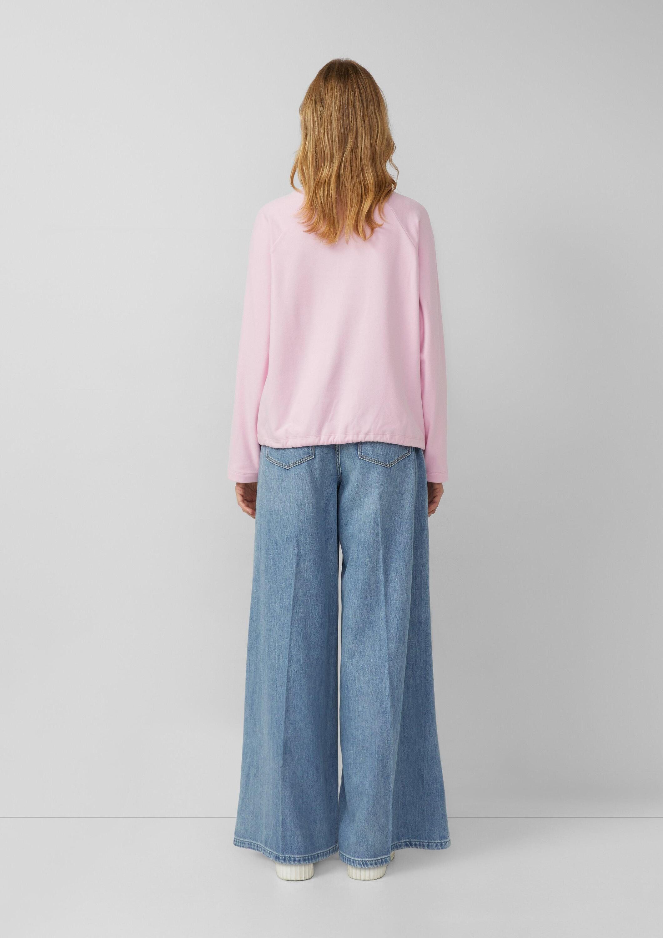 s.Oliver Sweatshirt Sweatshirt Weiches Sweatshirt mit Bindedetail