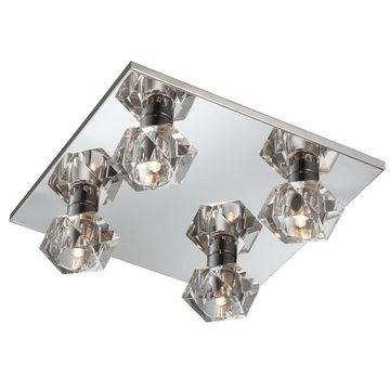 etc-shop LED Deckenleuchte, Leuchtmittel nicht inklusive, Kristallglas Deckenleuchte Wohnzimmerlampe Deckenlampe ICE CUBE