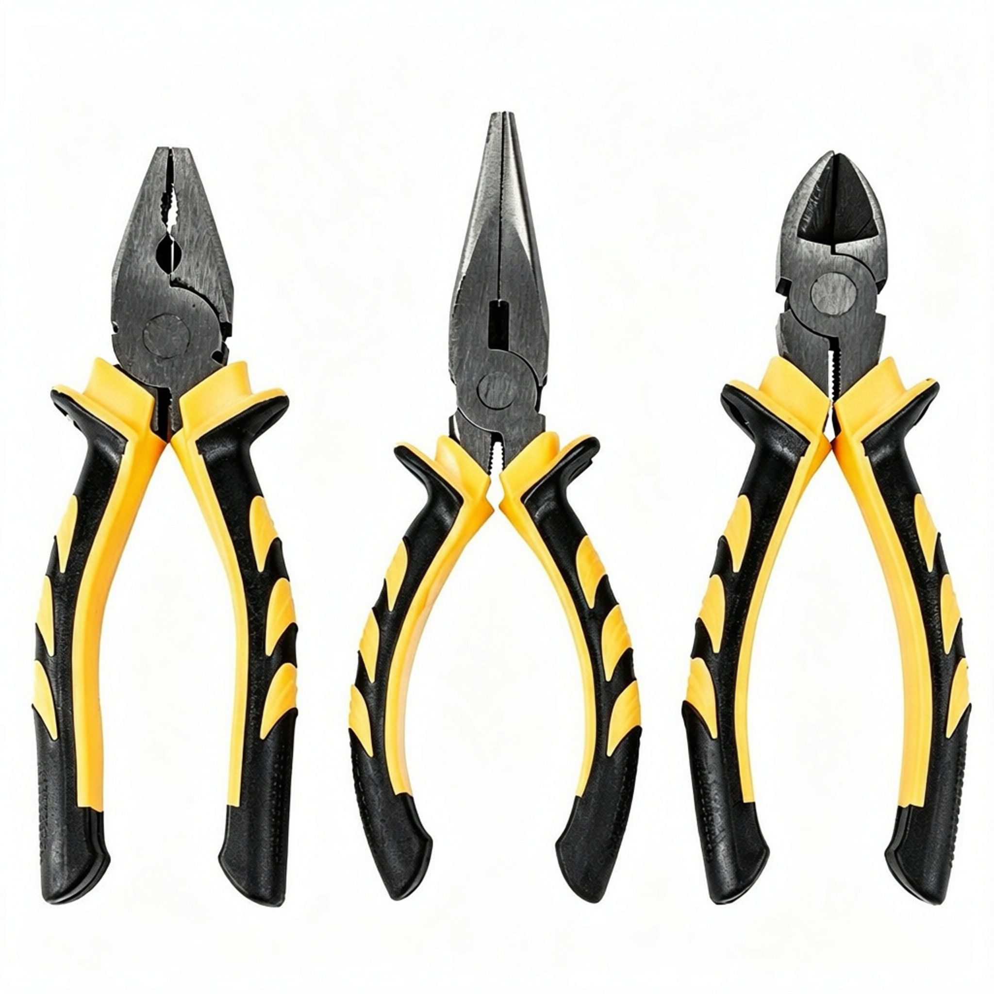 ibettertec Zangenset 3-teiliges Feinmechaniker-Zangenset aus Stahl für Reparatur, 3-teiliges Zangenset,rostbeständig,robust / stabil,langlebig