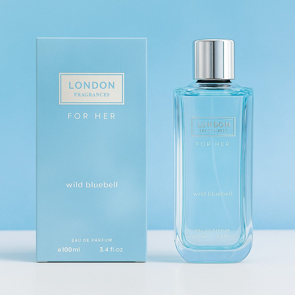 LONDON FRAGRANCES Eau de Parfum London Fragrances For Her Damenduft Wilde Bluebell Made 100 ml, 1-tlg., Hergestellt in UK, Luxuriöser Damenduft, Langanhaltend