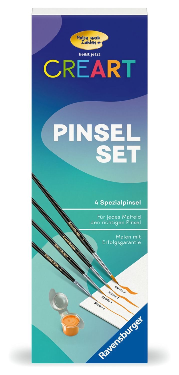 Ravensburger Verlag GmbH Malen nach Zahlen CreArt, Malen nach Zahlen Zubehör - Pinselset in Blechdose