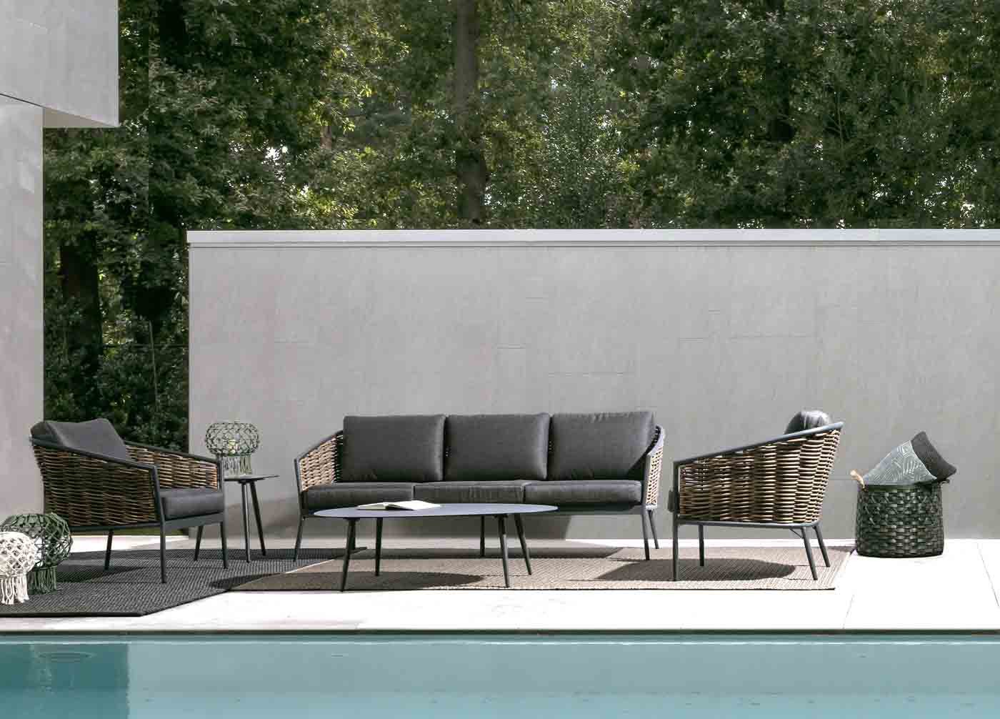 Bizzotto Couchtisch Ridley aus Aluminium, Anthrazit günstig online kaufen