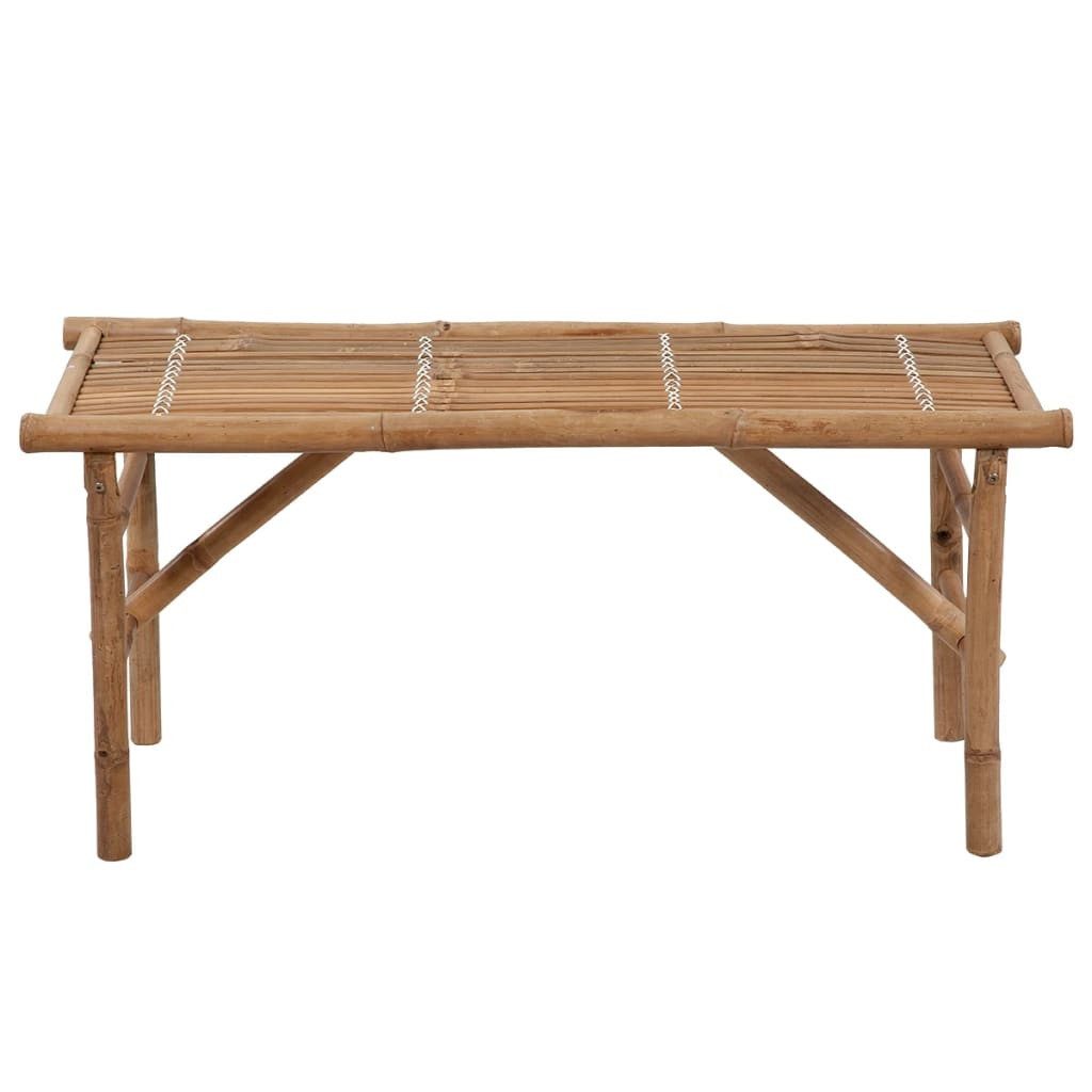 vidaXL Gartenbank Klappbare Gartenbank mit Auflage 118 cm Bambus (1-St)