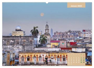 CALVENDO Wandkalender Erlebe mit mir das faszinierende Cuba (Premium, hochwertiger DIN A2 Wandkalender 2023, Kunstdruck in Hochglanz)