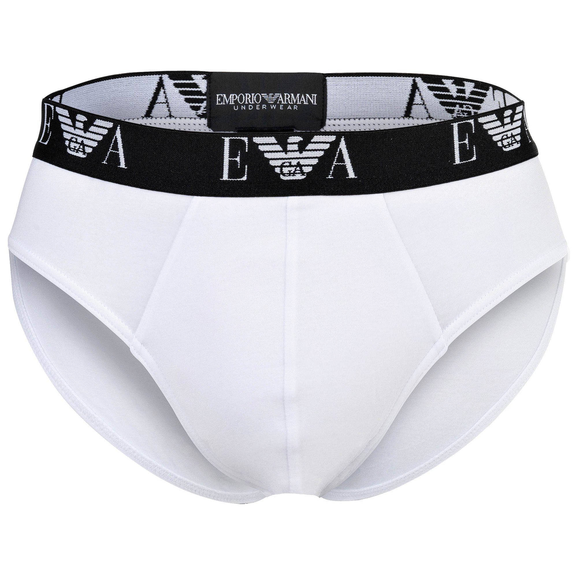Emporio Armani Slip Herren Slip 3er Pack Baumwolle Bold Monogram (Packung, 3er Pack)