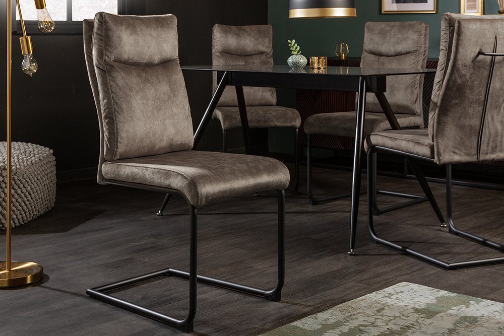 riess-ambiente Freischwinger COMFORT antik taupe, Esszimmer günstig online kaufen
