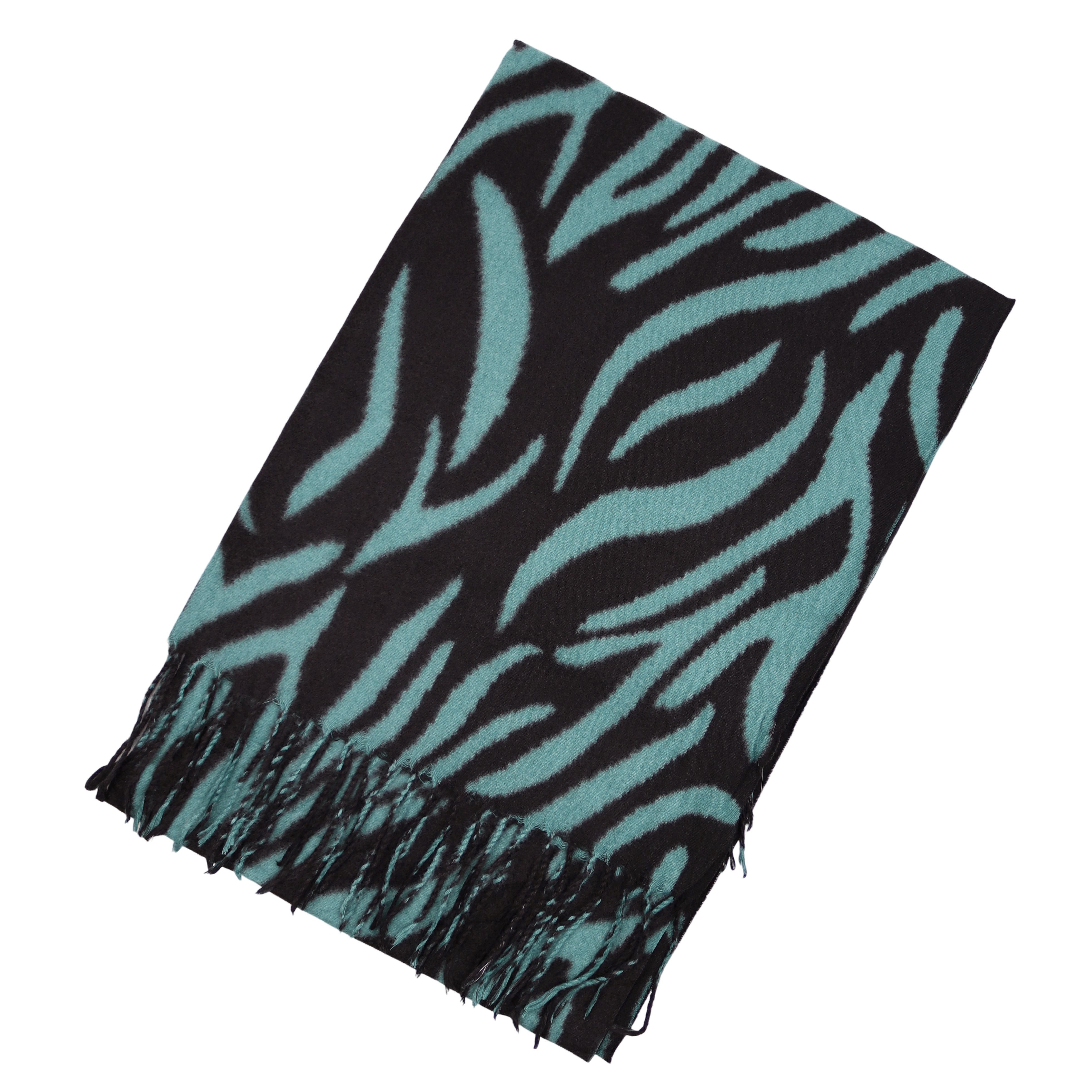 MIRROSI Modeschal weicher und warmer Zebra Muster mit Fransen, 70x180cm, Da günstig online kaufen