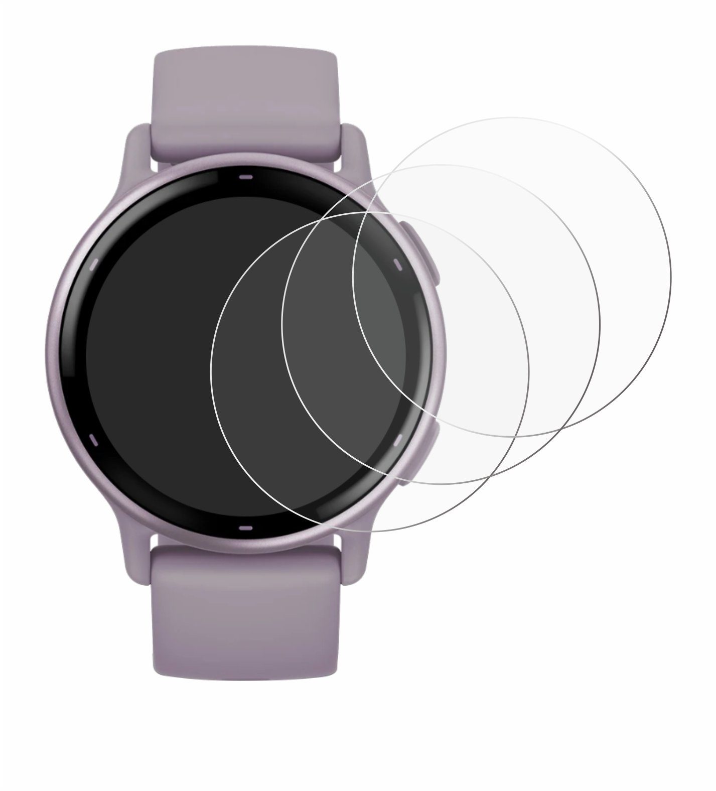 Savvies Displayschutzfolie Schutzfolie für Garmin vivoactive 5, 6 Stück, Displayschutz Schutz Folie Klar Transparent