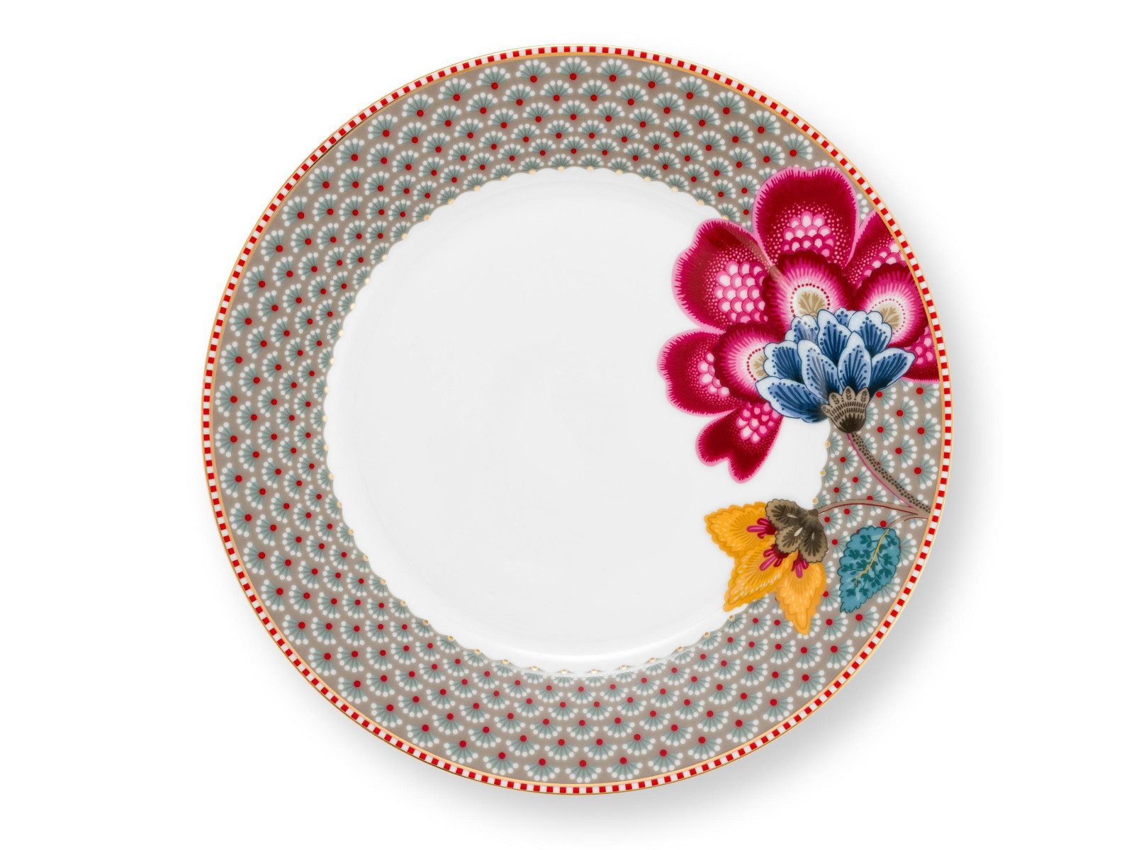 PiP Studio Frühstücksteller Blooming Tales Khaki Frühstücksteller 21cm