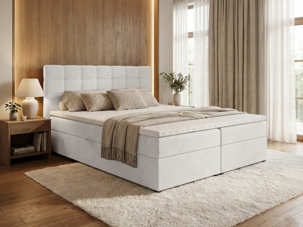 Beautysofa Boxspringbett TOPIQ mit Bettkasten (Bett für Schlafzimmer), mit 2x Bettkästen, Federkernmatratze