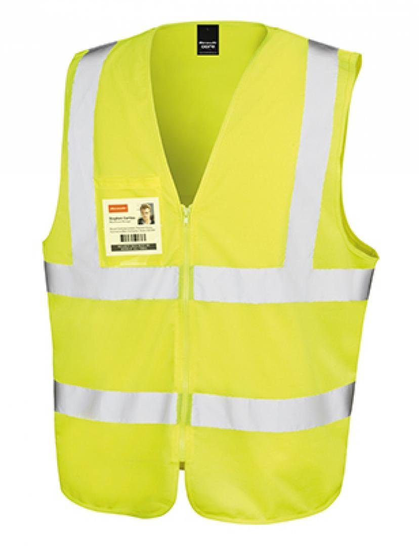 Warnweste Herren Core Zip Safety Tabard / EN20471 Klasse 2