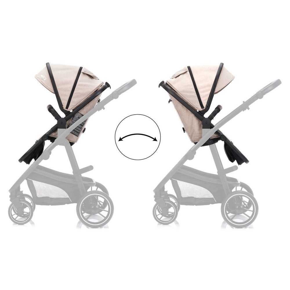Fillikid Kombi-Kinderwagen Kinderwagenset - Jaguar - Farbe: sand