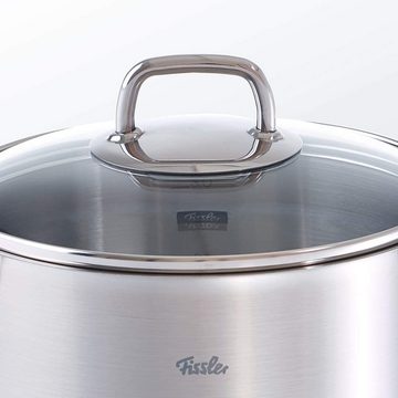 Fissler Topf-Set Viseo Topf-Set, Edelstahl 18/10 (Set, 8-tlg., 1x Bratentopf 20 cm, je 1x Kochtopf 16/20/24 cm), Induktionsgeeignet, Mess-Skala, Made in Germany