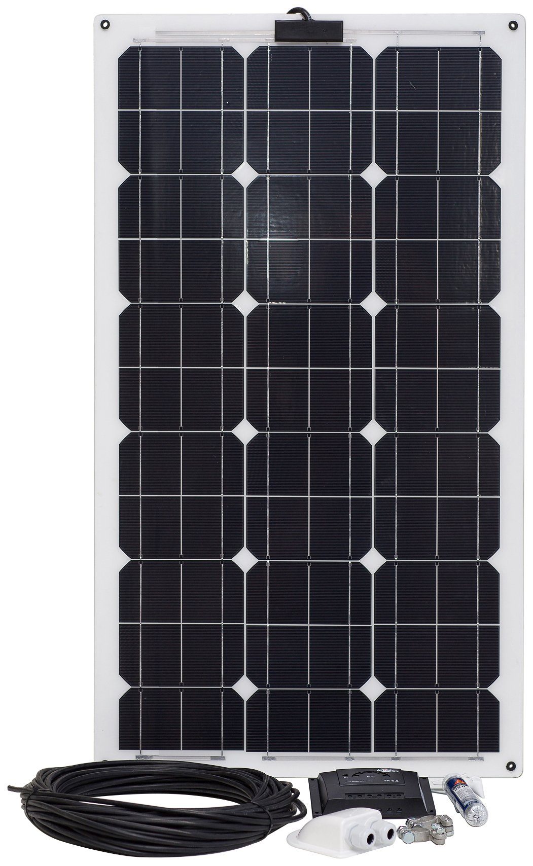 Sunset Solarmodul Laminat-Set 70 Watt, 70 W, Monokristallin, (Set), für Boote und Yachtne