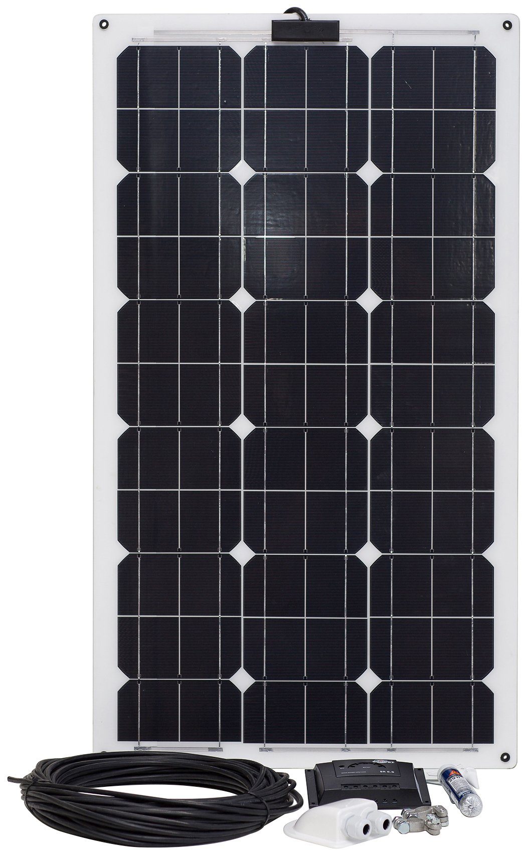 Laminat-Set Monokristallin, W, (Set), 70 Watt, Solarmodul Sunset und Boote Yachtne 70 für