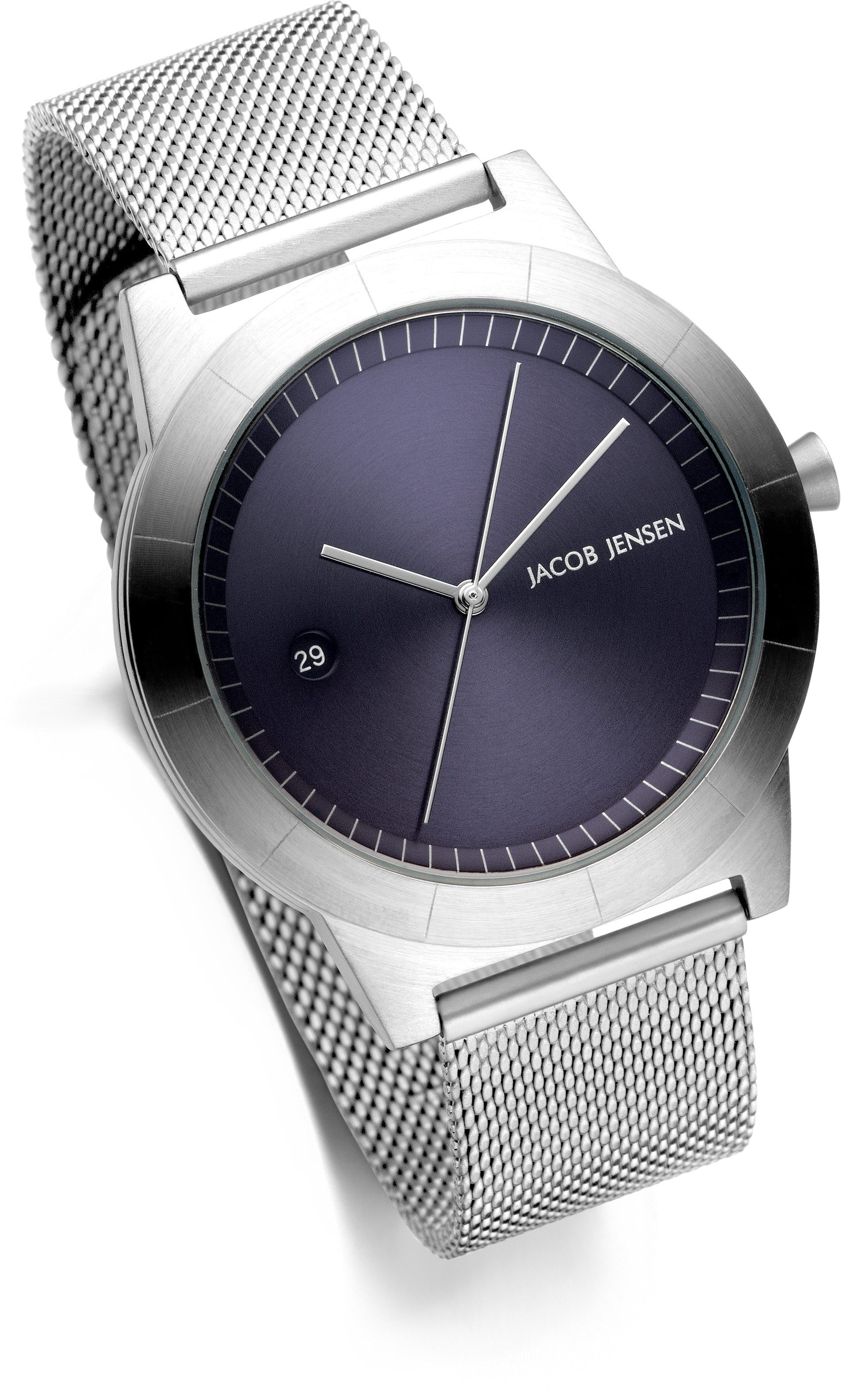 Jacob Jensen Quarzuhr Ascent 143, Armbanduhr, Herrenuhr, Edelstahlarmband, analog, Tag