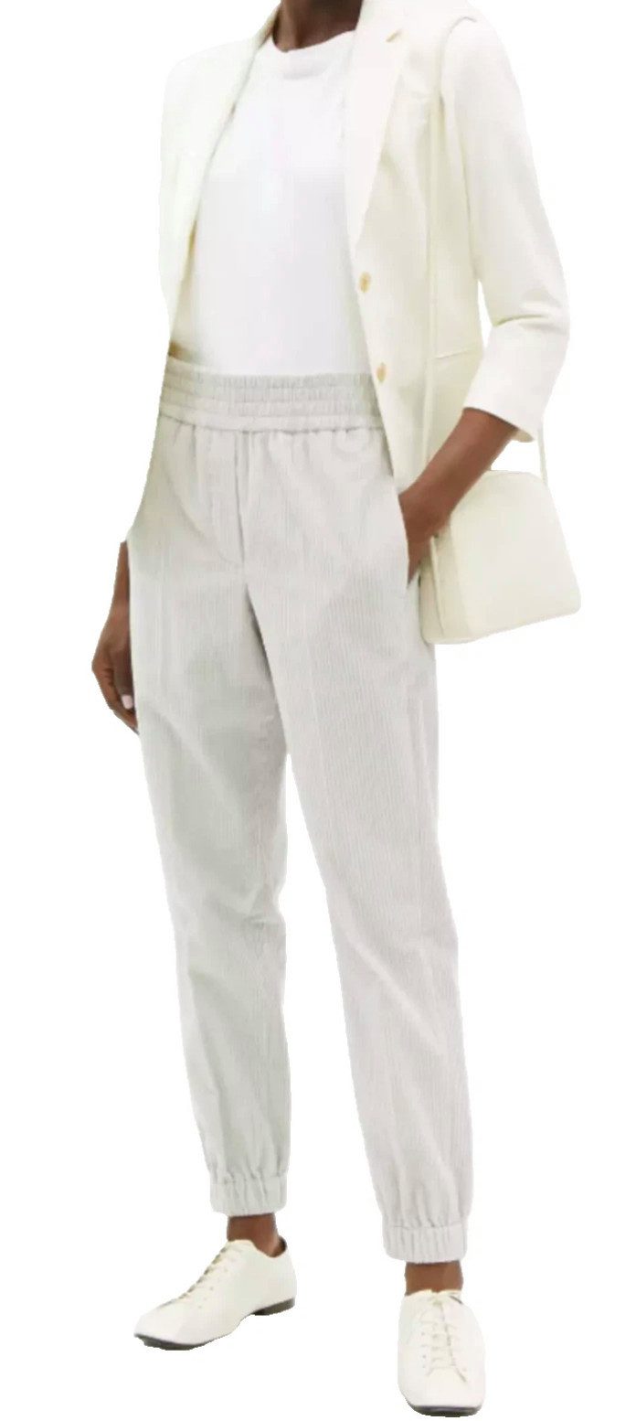 BRUNELLO CUCINELLI Loungepants Cordhose Hose Jogpants aus Baumwolle – Travelwear in Eis Grau Elastischer Bund und elastische Beinabschlüsse