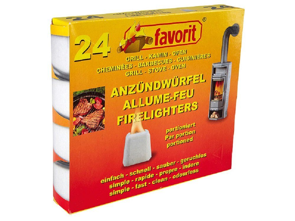 favorit Гриль зажигалки Favorit Anzündwürfel auf Basis von Paraffin 24 Stk. 1224