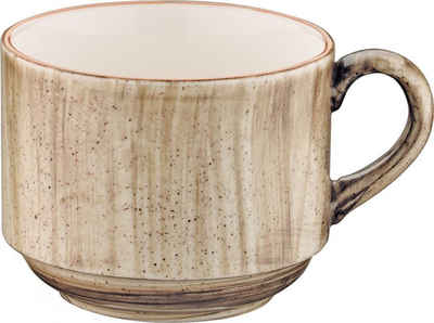 Bonna Teeglas Aura Terrain, Porzellan, Obertasse Kaffeebecher Kaffeetasse 8.2x11cm 210ml Porzellan sand 1 Stück