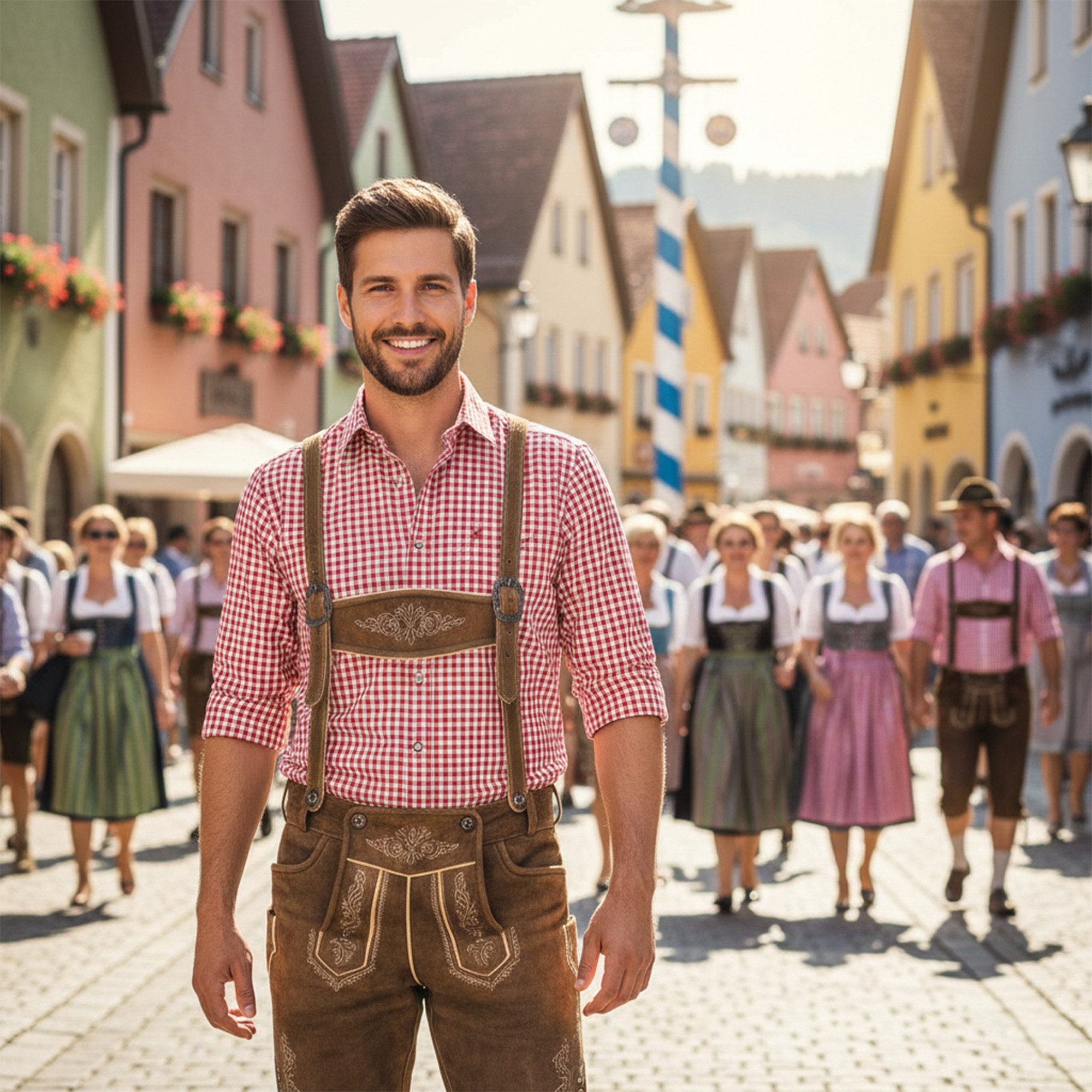 German Wear Trachtenhemd GW120x Trachtenhemd Langarm hemd Trachtenmode Hemd