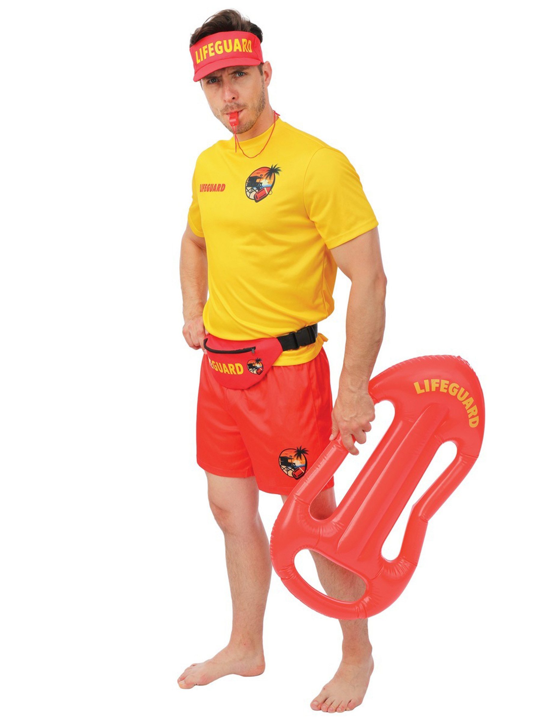 p`tit clown Kostüm Baywatch Zubehör Set für Erwachsene
