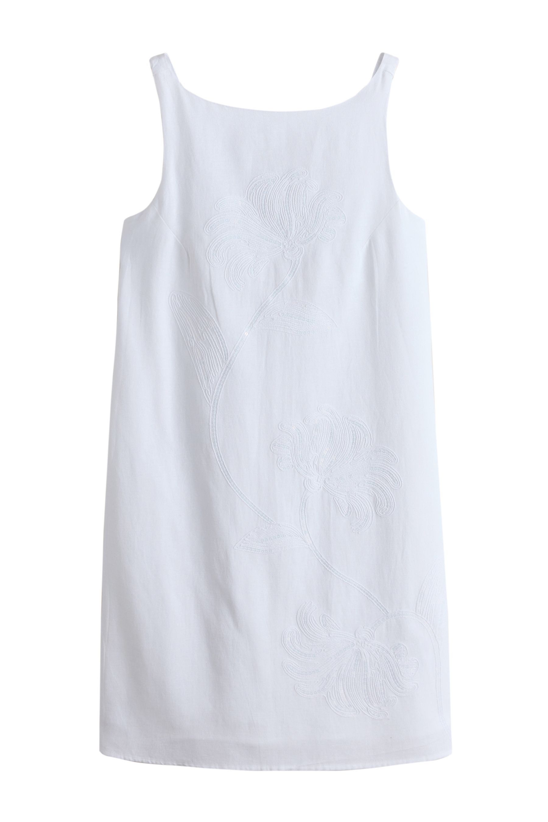 Next Minikleid Mini-Etuikleid mit Blumen-Stickerei und Pailletten (1-tlg)