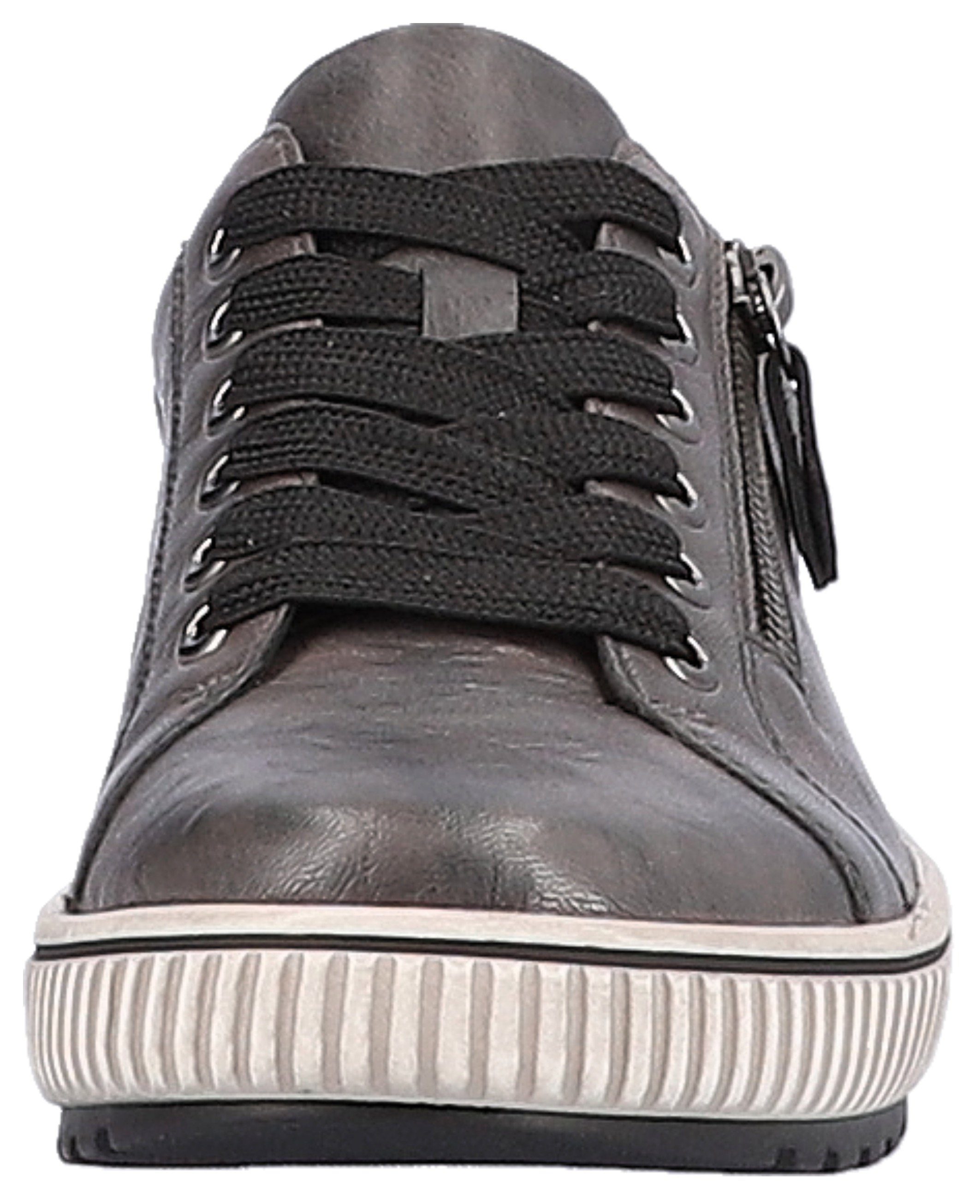 Remonte Sneaker mit praktischem Außenreißverschluss grau